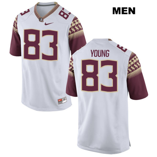 Men's NCAA Nike Florida State Seminoles #83 Jordan Young College White Stitched Authentic Football Jersey FPL0269RU